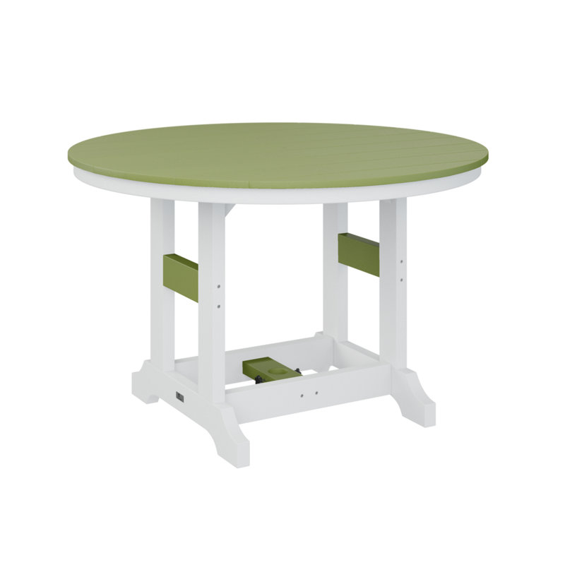 Table de salle à manger ronde de 48 po Berlin Classic, Vert kiwi, H 30,87 po x l 48 po x P 48 po