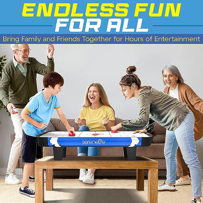SereneLife 40'' 2 -Player MDF Push/Nok Hockey with Manual Scoreboard
