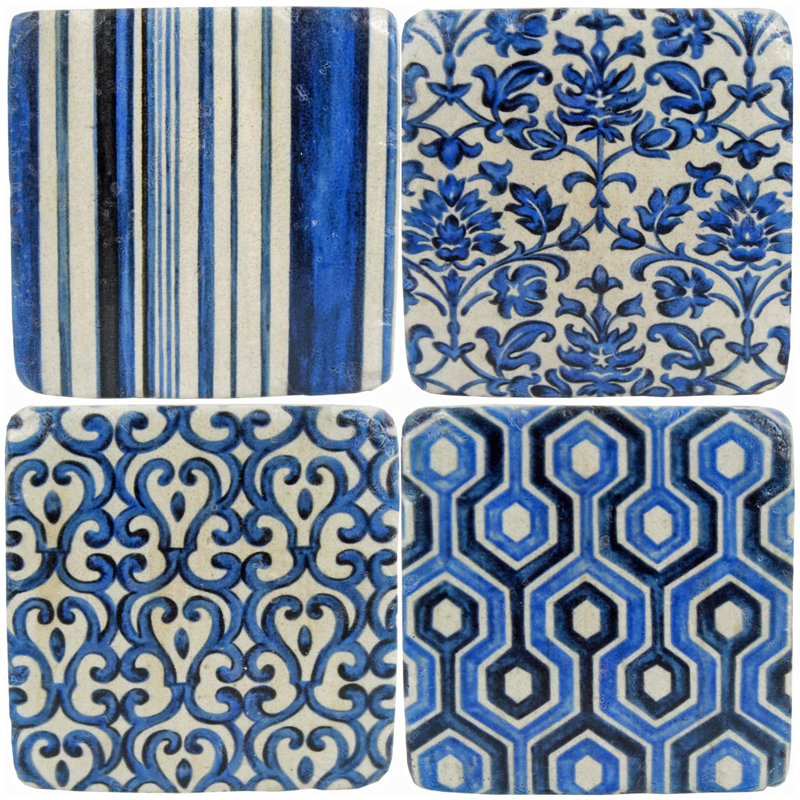 Patterned 4 Piece Coasters