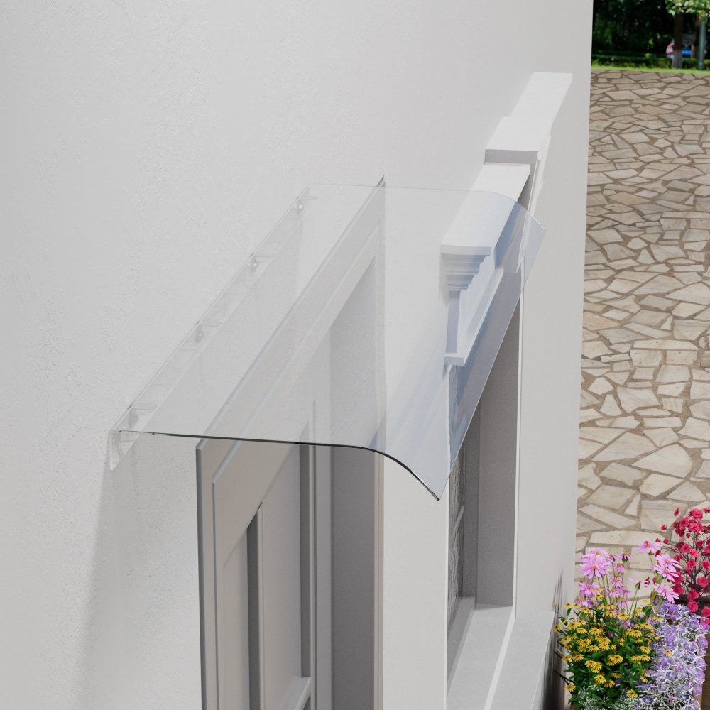 Dakota Fields 100cm W x 33cm D PET Cover Retractable Door / Window Awning