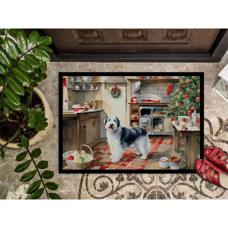 Paillasson Old English Sheepdog Junya DAC3861, L 18 po x L 27 po