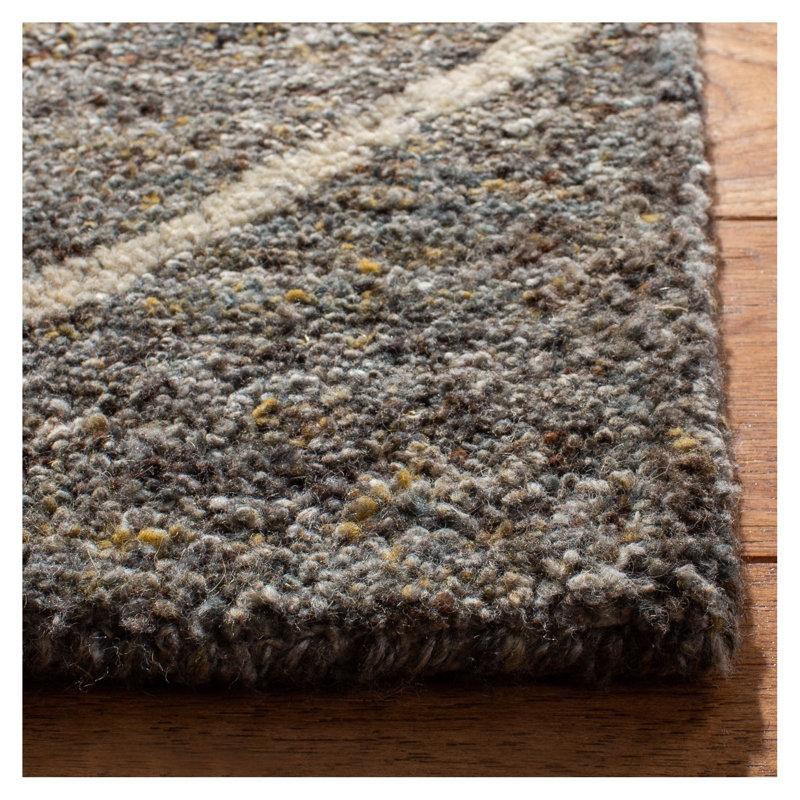 Jerez Hand Tufted Wool Geometric Rug, Rectangle 5' x 8'