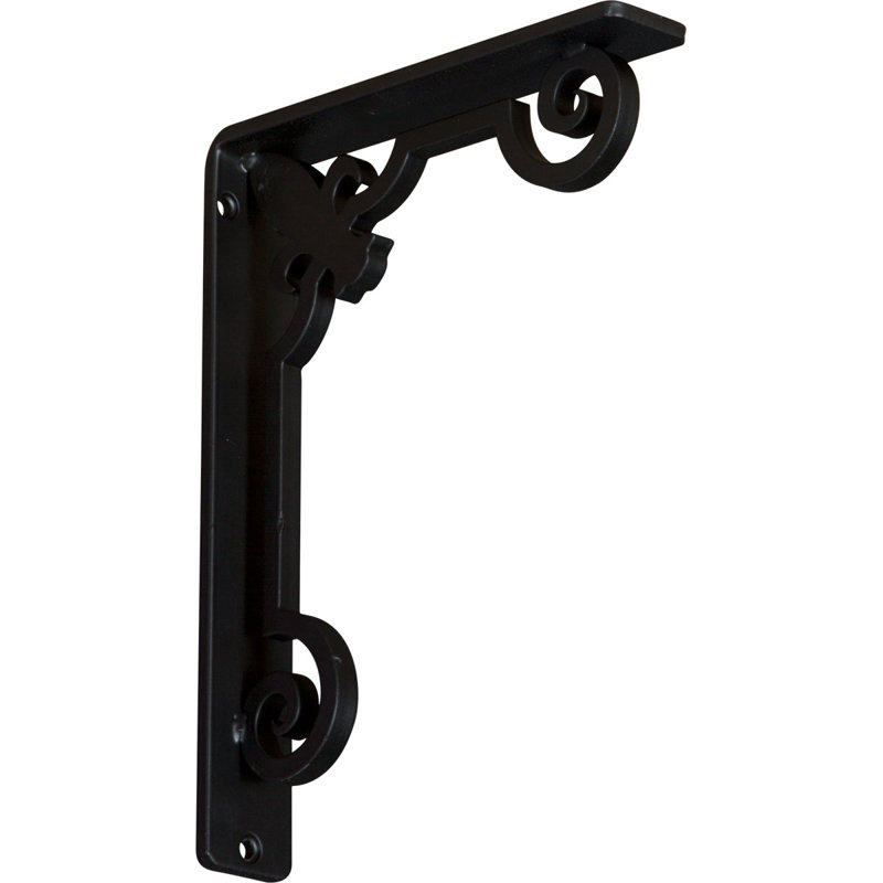 Support en fer forgé Fleur De Lis, 1,5 po x 10 po