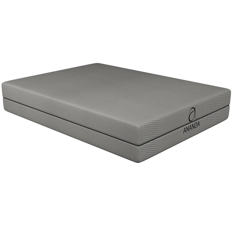 Matelas en mousse viscoélastique gélifiée de 14 pouces avec fermeture à glissière, transfert de mouvement faible et système de refroidissement