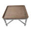 33X33x19" Wood Coffee Table, White Base And Natural Top, Rustic Feel Table: For Any Consequence Of Style