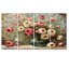 Rose et blanc, charme de ferme, Renoncule II - ensemble d'art sur toile Renoncule-1480509791