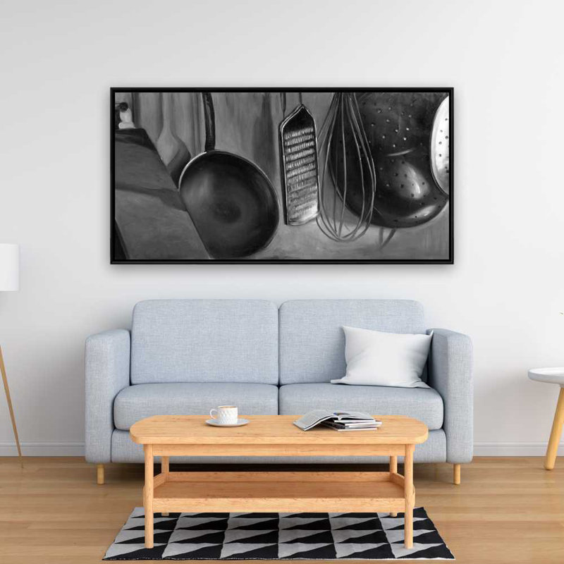Outils de cuisine pour chef - Décor de natures mortes sur toile encadrée