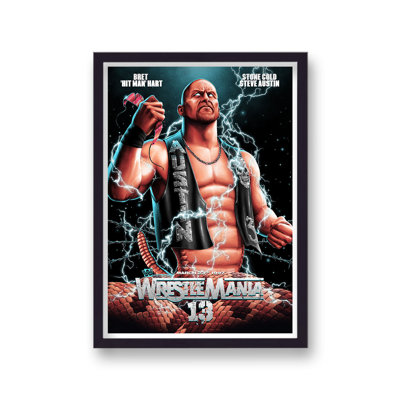 Wrestlemania 13 Reimagined Wrestling Poster - Single Picture Frame Print