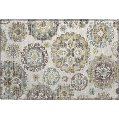 Premium Machine Washable Prisco Beige Rug