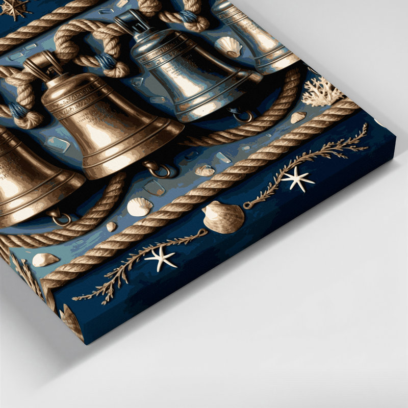 «Coastal Ships Bell», toile sur toile grise, H 16 po x l 16 po