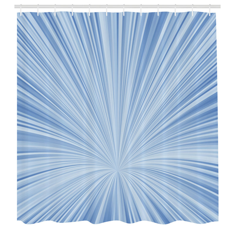 Shower Curtain with Hooks Included, Pale Blue, 69"H x 84"W