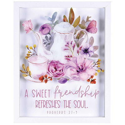 Art mural encadré «A Sweet Friendship» 11 x 14