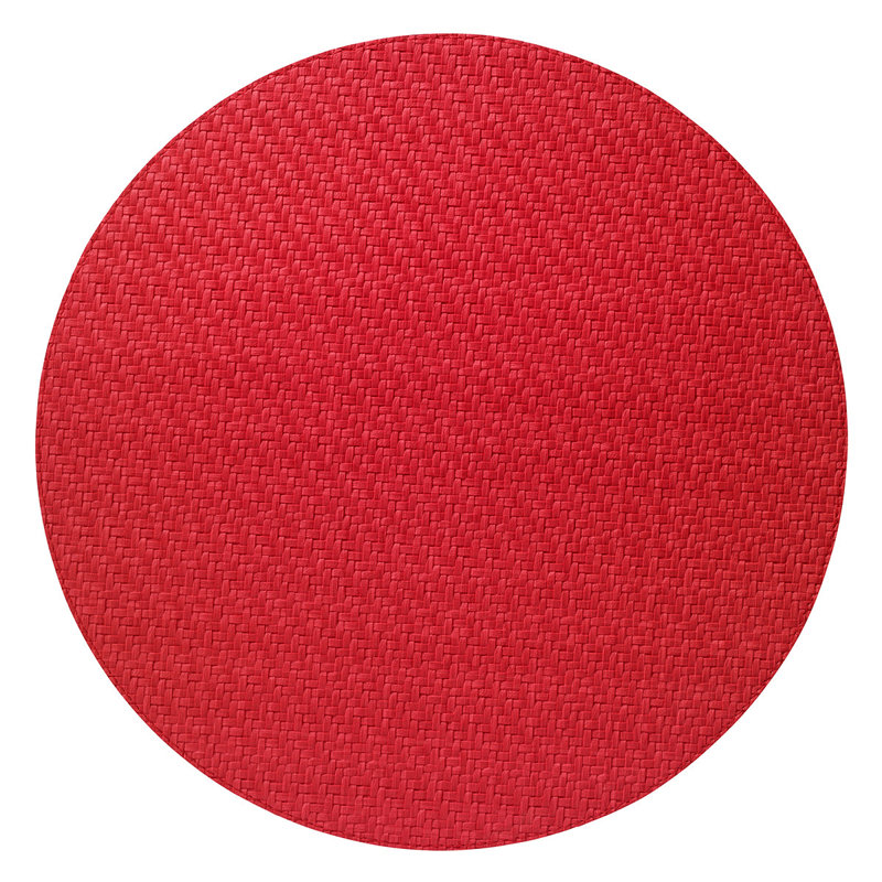 Wicker Round Placemats, Tomato