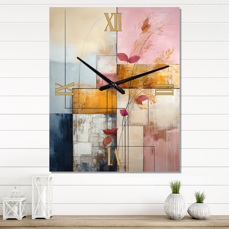 Horloge murale rétro Allure Boho Chic, H 40 po x l 30 po x P 1 po