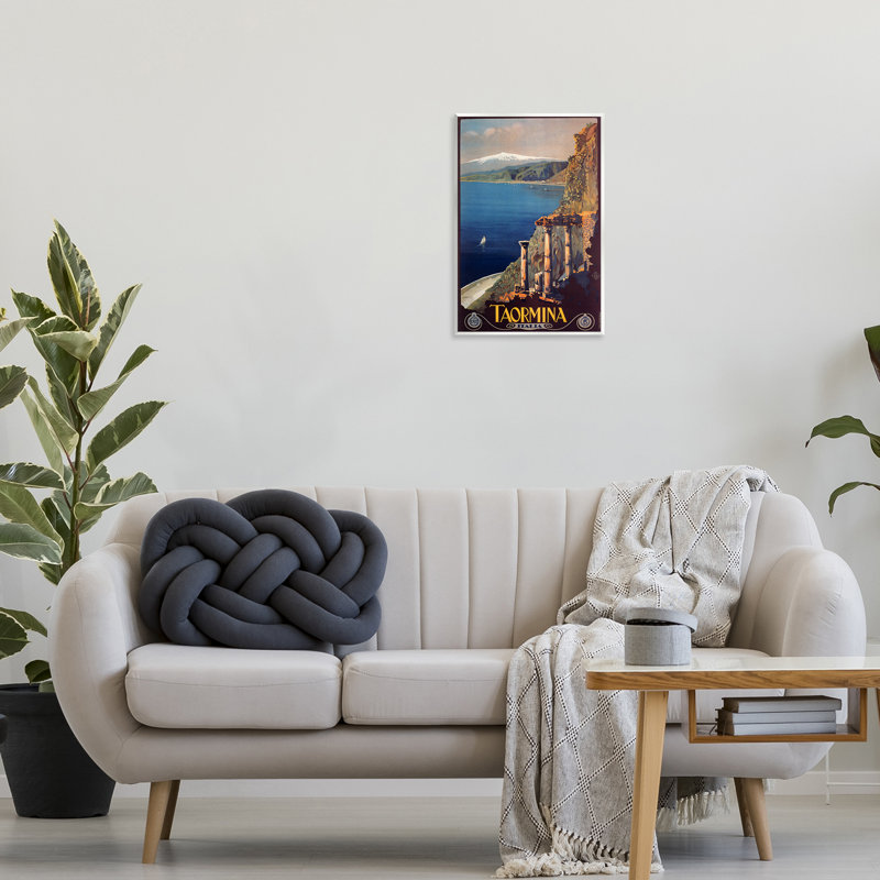 Tormina Italy Travel Poster Wall Plaque, design by Marcus Jules, 19" H x 13" W