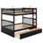 Full Over Full Bunk Bed With Drawers-1798294200