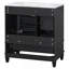 Meuble-lavabo 30 po avec lavabo, une porte avec tablette et trois tiroirs, porte à fermeture douce, noir-373046463