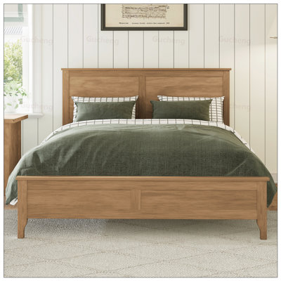 Modern Solid Wood Platform Bed with Pine Frame, Durable and Stylish for Contemporary Bedrooms, Easy to Assemble and Maintain