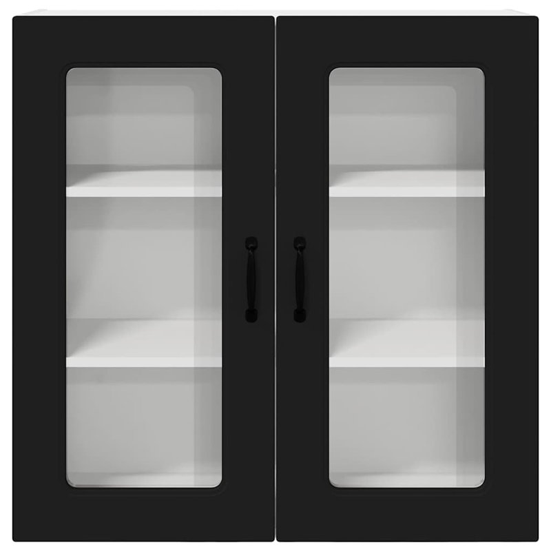 Vidaxl Kitchen Wall Cabinet Sonoma Oak 60 X 31 X 80 Cm Engineered Wood, Black, 80cm H x 80cm W x 31cm D