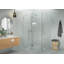 Halo 54 in. x 44 in. x 78 in. 90-degree Fully Frameless Glass Hinged Shower Enclosure-850331079