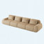 Canapé modulaire moderne de 146 po 146 po, revêtement en flanelle, canapé 4 places surdimensionné, connexion avec boucle et base antidérapante-326186340