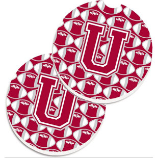 Multicolore lettre C Football Crimson, gris et blanc (Ensemble de 2)