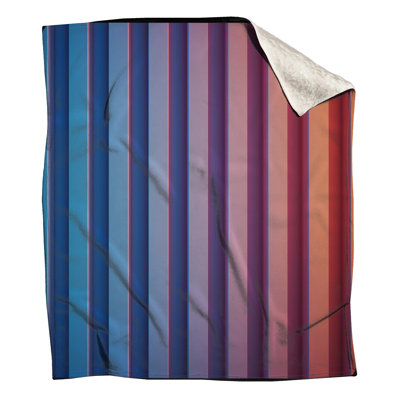 Blue Pink Vertical Stripes Blankets