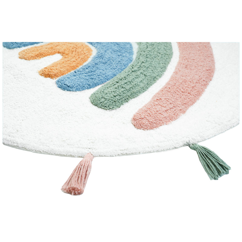 Round Pastel Rainbow Tassel 32"