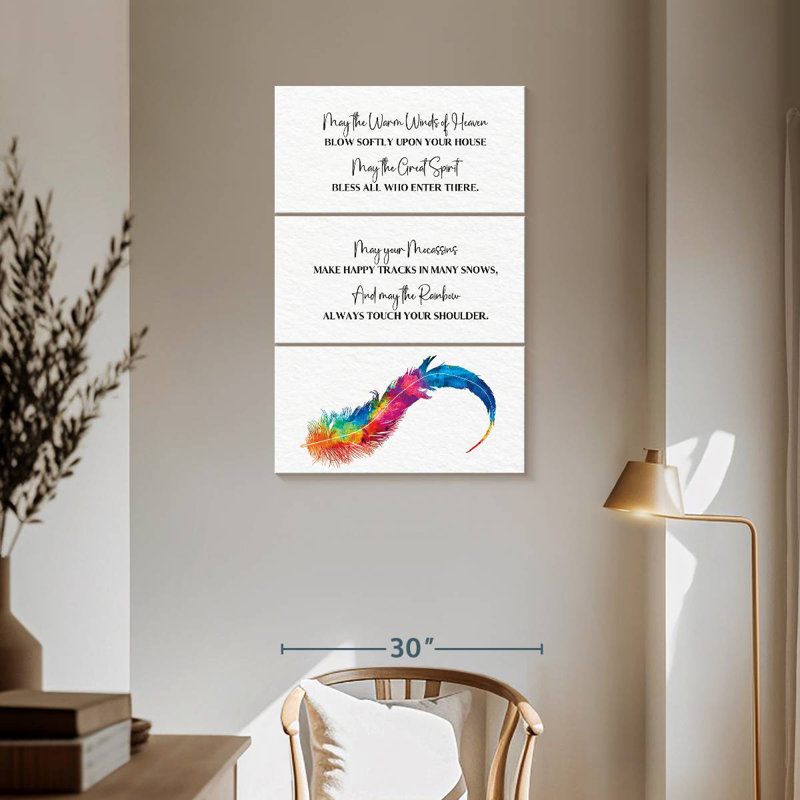 Tergel Feather Prayer, 57" H x 36" W