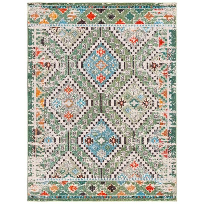 Blue Hand-knotted Synthetic 8' x 10' Rectangular Rug
