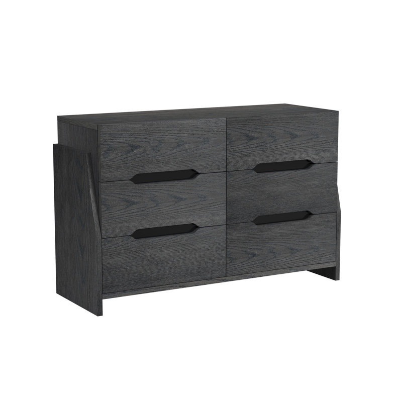 Commode 6 tiroirs Itsumi, Noir