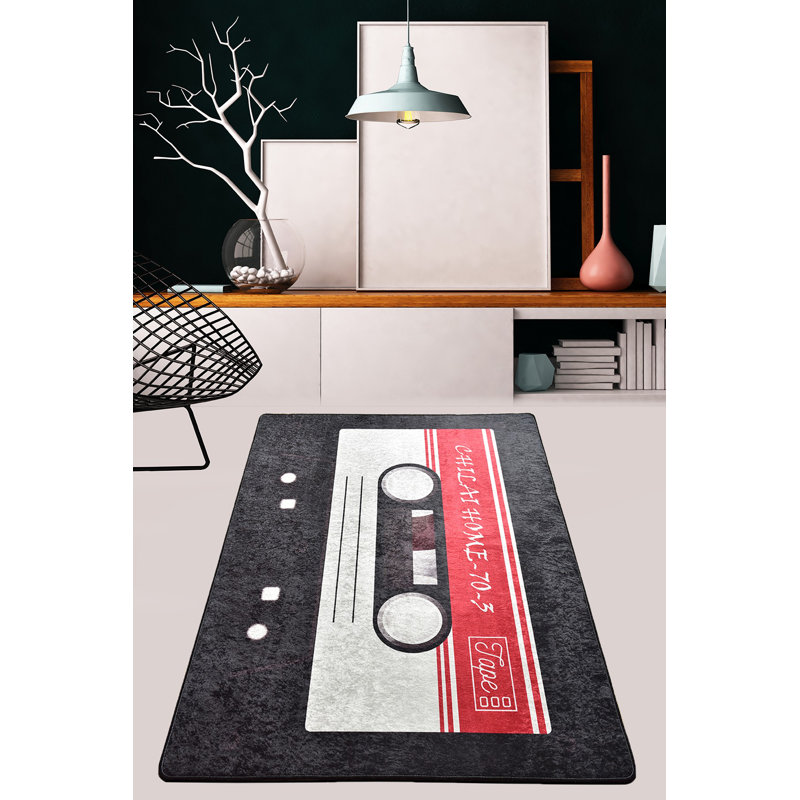 Premium Area Rug (5.2 x 7.5 ft), 100% Polyester, 0.2 in Pile Height | Antibacterial, Non-Slip Underside, Machine Washable | Elegant Design for Living Room & Bedroom Decor, Soft and Durable