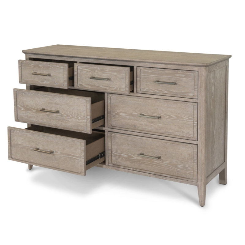 Commode 7 tiroirs Cape May - Finition bois de grève émaillé