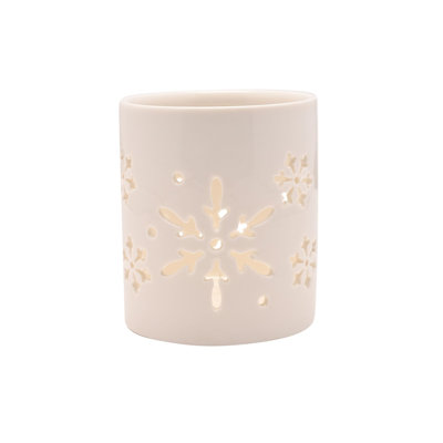 Candle Holder with Multi Snowflake Designs