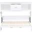 Lit simple blanc avec matelas de charge, tiroir et rangement - Station de teinte en bois de pin, sensation rustique-380996598