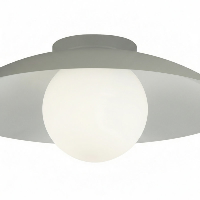 Plafonnier encastré 1 lumière Kempst - Lin mat, Matte Linen