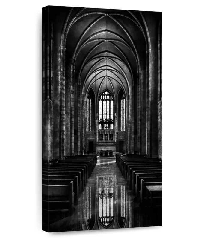 Réflexion de la chapelle du Trinity College, H 24 po x l 12 po