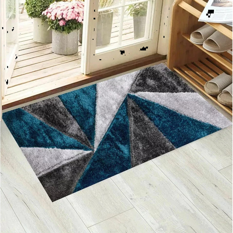 Geometric Shag Area Rug, Rectangle 120 x 170 cm