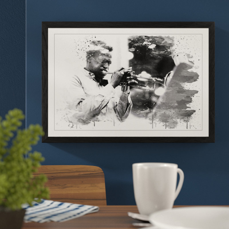 Miles Davis - Wall Art, 45cm H x 62cm W, Framed Picture
