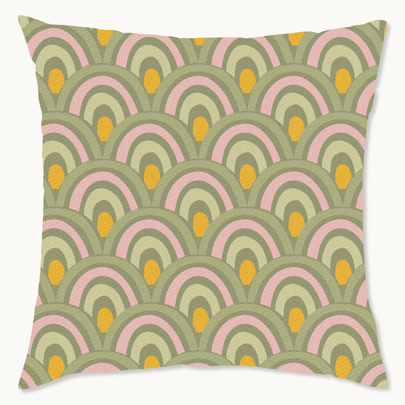 Housse de coussin géométrique en polyester