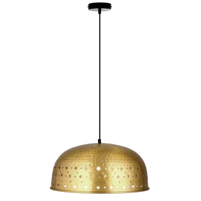 Stevie 17.75"W Star-Shaped Cutout Silver Pendant Light - Mercer41
