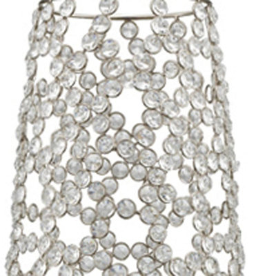 Crystal Glass Silver Oval Floor Vase