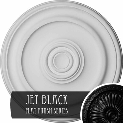 Médaillon de plafond Endurathane Holmdel, DE 20 7/8 po x P 12 7/8 po x P 1 po (convient aux auvents jusqu'à 12 7/8 po), fini craquelé Gobi peint à la main