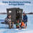Ice Fishing Shelter for 2-3 Persons, Waterproof 420D Oxford Fabric, LED Light, Dual Windows, Reflective Strips, Quick Setup & Thermal Insulation