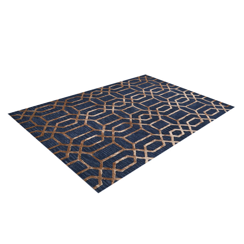 Vegas Geometric Wool Hand Woven Area Rug, Rectangle 153 x 244cm
