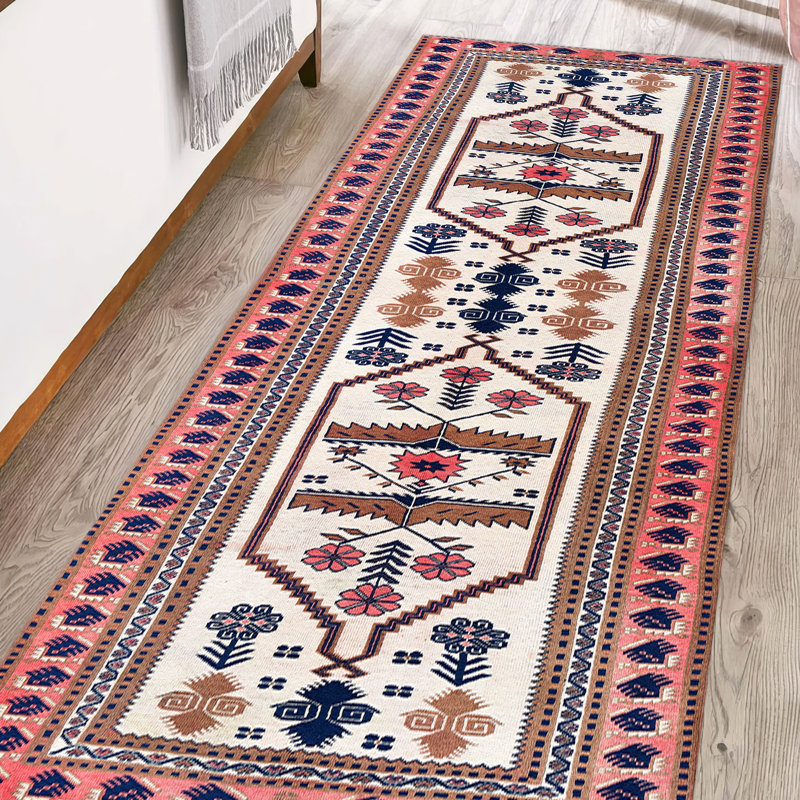 Artistic Non Woven Soft Type Printed Rug with Intricate Floral Design and Vibrant Hues for a Chic and Sophisticated Home Decor Enhancement