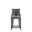 Tabouret de comptoir en simili-cuir gris Fifth Avenue-219698758