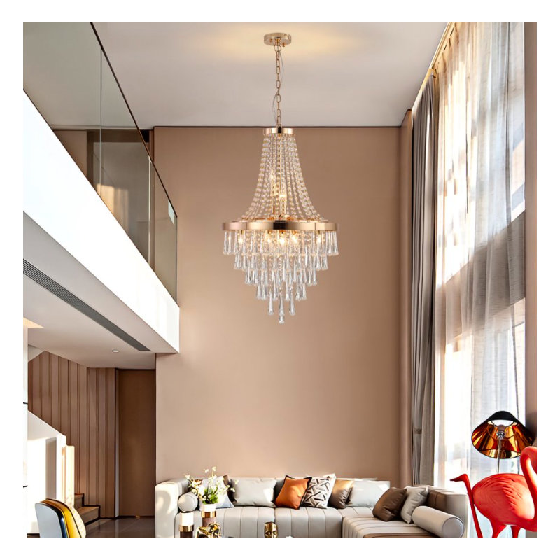 1 - Light Chandelier, Gold