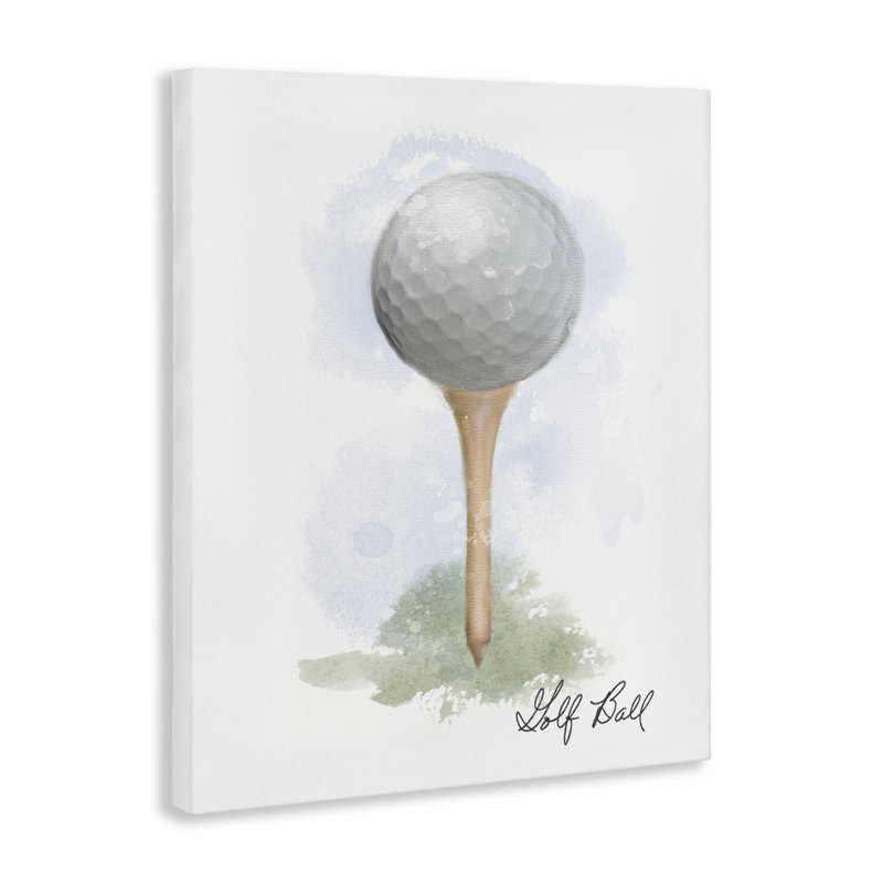 Golf pastel doux sur toile en T, par Matthew Piotrowicz, H 20 po x l 16 po