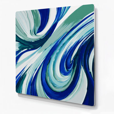 Lyrical Abstraction 17 Blue Metal Wall Art